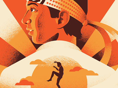 The Best Around design illustration movie movie poster the karate kid vector