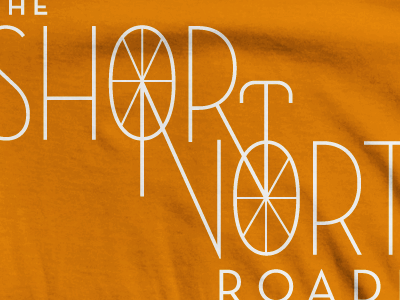 the short north roadies bicycle shirt typography
