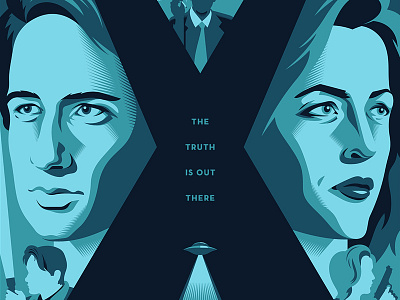 the truth is out there aliens design illustration posters the x files tv vector