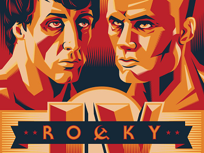 Rocky IV design illustration movie movie poster rocky vector