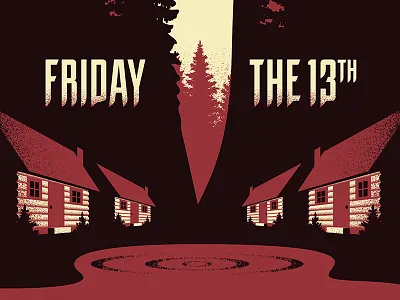 Camp Blood design friday the 13th geometric illustration movie posters poster screen print