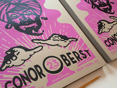 Conor Oberst at Carnegie Hall conor oberst design gig poster illustration merch screen printing