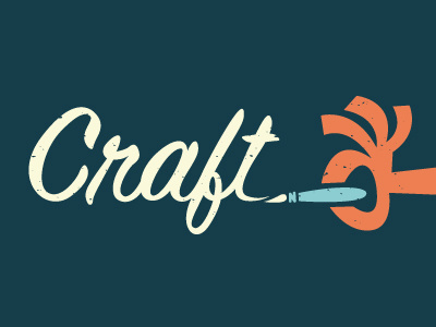 Craft craft illustration retro typography