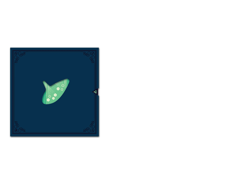 Ocarina diecut album art design illustration nintendo ocarina video games zelda