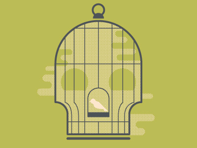 Birdcage band merch bird cage illustration shirt