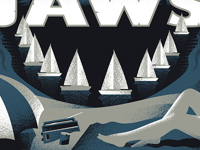 JAWS design illustration jaws movie posters poster screen print