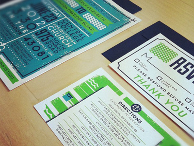 Green Invites design typography wedding