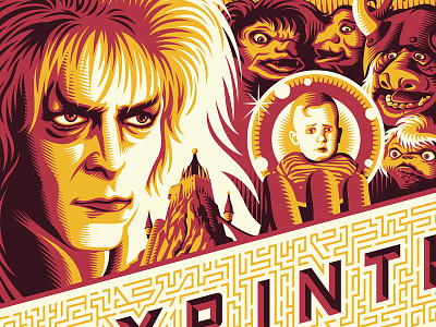 Labyrinth bowie design illustration labyrinth movie posters movies screen printing