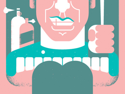 Say Aaaaaah dentist design illustration poster screen print