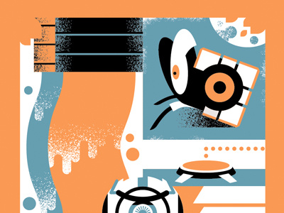 Portal 2 design illustration portal poster video games