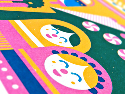 Candy Print illustration poster screen print