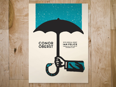 conor oberst at carnegie hall design gig poster illustration poster