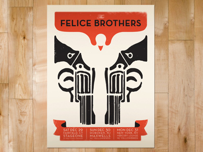 felice gig band design felice brothers gig poster illustration merch music