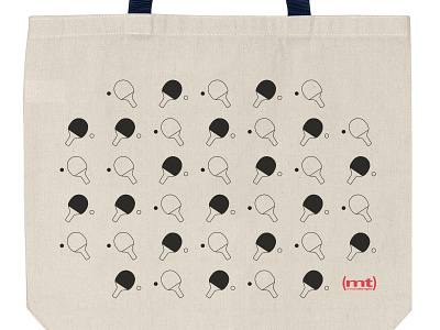 Ping Pong Tote Bag clean flat illustration pattern ping pong products simple tote bag