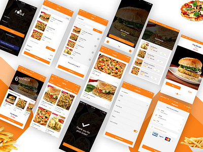 Food Delivery | Mobile App Design address setting app design check item delivery app food app login payment method ui ux