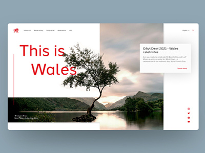 Visit Wales Landing paage figma figmadesign graphic design landing design sketch ui web webdesign website website concept