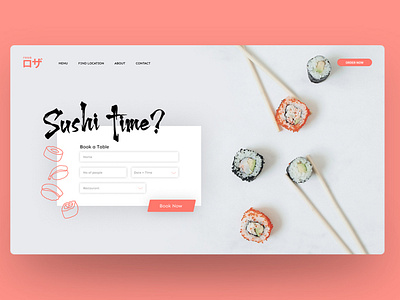 Rosa sushi bar website design