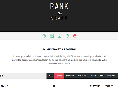 Minecraft Server Lists