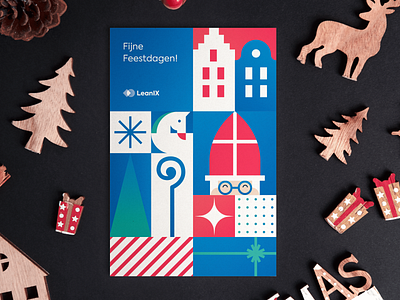 Sinterklaas postcard amsterdam christmas creative december holidays horse illustration postcard saint nicholas sinterklaas the netherlands vector