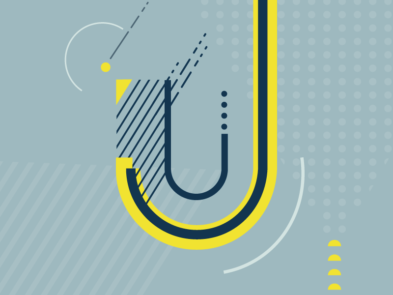 U Letter Illustration brand identity elements typography letter logo design minimal vector illustration creative