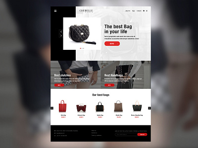 eCommerce Website Concept adobexd bags design online shop online store shopping website website concept