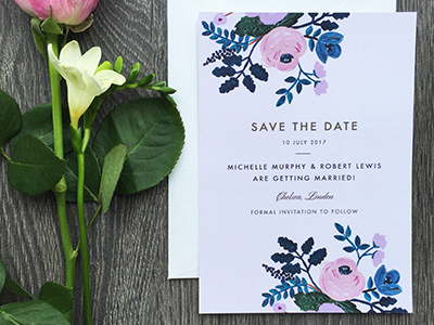 Save the Date cards flowers invitations painting wedding invitations wedding stationery weddings