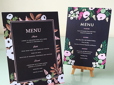 Floral Menus