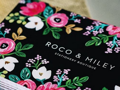 Roco & Miley branding cards flowers invitations logo wedding stationery weddings