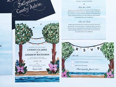 Beauty in Nature cards flowers invitations painting wedding invitations wedding stationery weddings