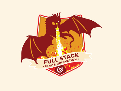 Full Stack Badge badge dragon full stack
