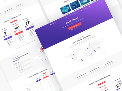 Hostinger Cloud Hosting Landing Page clean design flat homepage hosting landing design landing page minimal product page saas website typography ui web wordpress