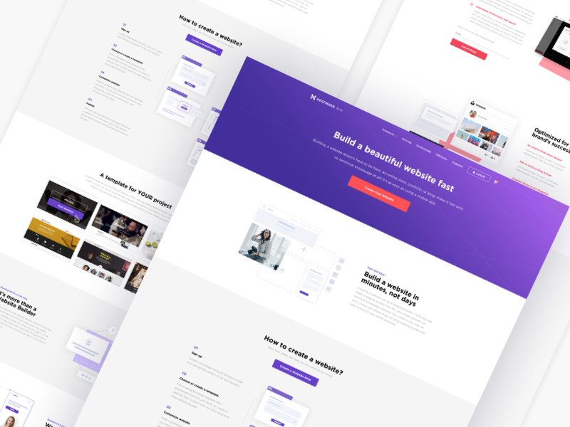 Website Builder Landing Page by Aivaras Bončkus for Hostinger on Dribbble