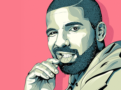 Drake adobe draw drake illustrator music portrait