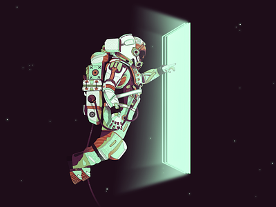 Singularity artwork astronaut illustration illustrator pattern portrait space spaceman texture universe vector