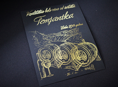 Wine Label black gold foil label labeldesign wine wine label