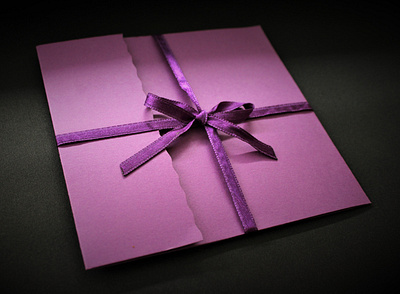 Greeting Card card greetingcard handmade ribbon violet