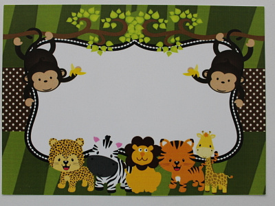 Animals Invitation Card animal animals birthday birthday card design illustrator jungle vector