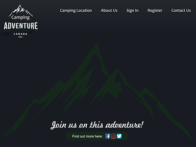 CAMPING WEBSITE DESIGN