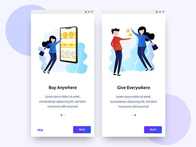 Onboarding Fintech App android animation app branding clean design design app finance finance app fintech icon icon app illustration illustrator minimal