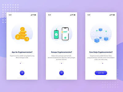 Cryptocurrencies Onboarding bitcoin clean creative cryptocurrency design design app ethereum finance finance app fintech illustration iphone onboarding pluang tokocrypto tokopedia