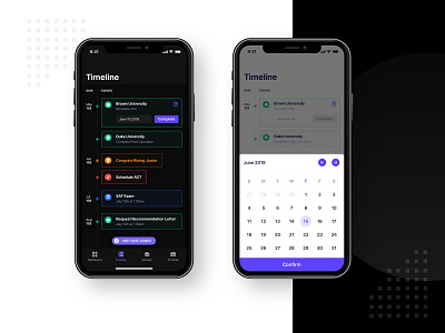 Timeline App app branding calendar clean date design design app finance finance app fintech iphone ovo purple schedule scheduler simple sketch time timeline timeline cover