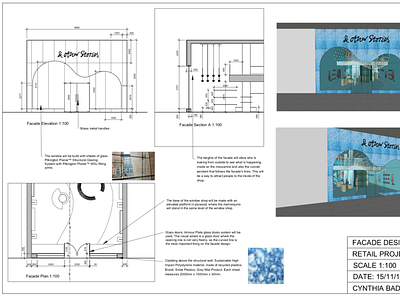 Technical Drawings for Retail Shop cad design interior interior design technical drawing