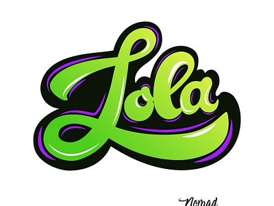 Lola branding design handlettering letter logo lettering
