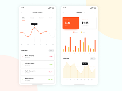 Wallet App Dashboard app clean color design finance interface ios mobile product ui ux wallet