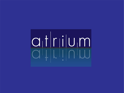 ATRIUM branding design flat logo type typography vector vector art