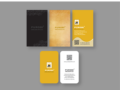 Business Card (purobi) branding design flat logo typography