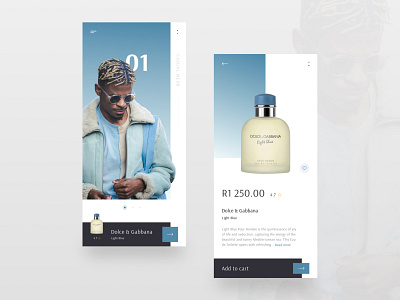 Suave - Dolce & Gabbana (App Concept) cologne fashion fashion app fragrance light blue mobile mobile design style