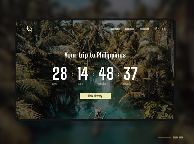 Travel countdown timer countdown timer daily ui dailyui design figma landing page nature travel ui