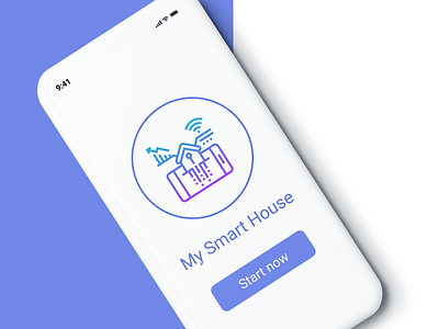 My Smart House(new Project) first Interface app bleu design house house design minimal mobile purple smart city ui ui ux ux white