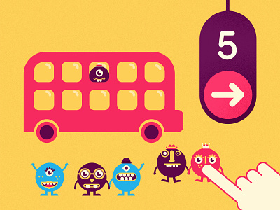 Get on the bus app bus math monster